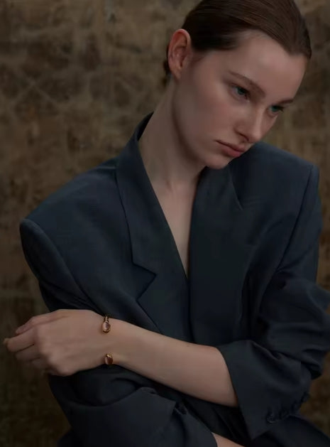 Autumn Aura Multicolored Stone Cuff Bracelet