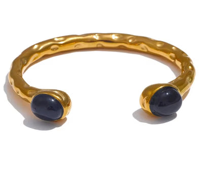 Autumn Aura Multicolored Stone Cuff Bracelet