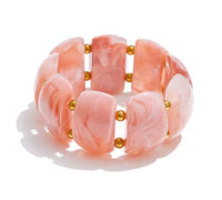 Autumn Aura Multi-Color Resin Wide Statement Bracelet