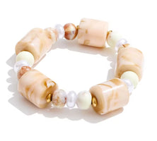 Autumn Aura Resin Pearl Bead Chain Bracelet