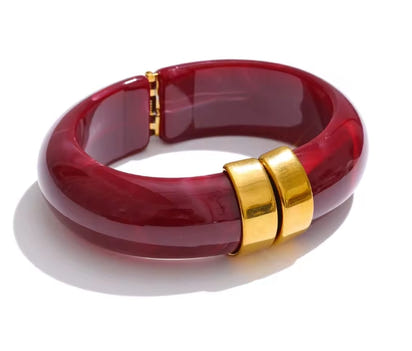Autumn Aura Multicolor Acrylic Thick Bracelet