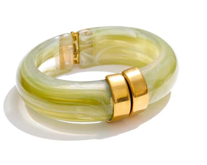 Autumn Aura Multicolor Acrylic Thick Bracelet
