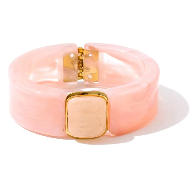 Autumn Aura Multicolor Acrylic Thick Bracelet