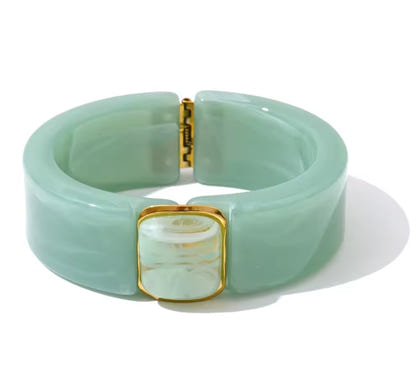 Autumn Aura Multicolor Acrylic Thick Bracelet