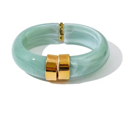 Autumn Aura Multicolor Acrylic Thick Bracelet