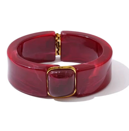 Autumn Aura Multicolor Acrylic Thick Bracelet