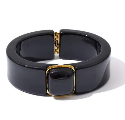 Autumn Aura Multicolor Acrylic Thick Bracelet