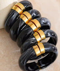 Autumn Aura Multicolor Acrylic Thick Bracelet