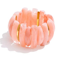 Autumn Aura Wide Acrylic Resin Statement Bracelet