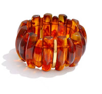 Autumn Aura Wide Acrylic Resin Statement Bracelet