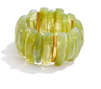 Autumn Aura Wide Acrylic Resin Statement Bracelet