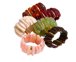 Autumn Aura Wide Acrylic Resin Statement Bracelet