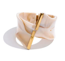 Autumn Aura Multi-Color Acrylic Wide Statement Bracelet