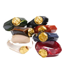 Autumn Aura Multi-Color Resin Wide Bracelet