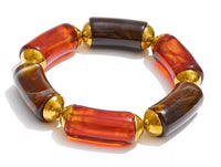 Autumn Aura Resin Cylinder Handmade Bracelet