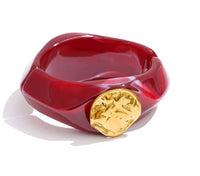 Autumn Aura Multi-Color Resin Wide Bracelet