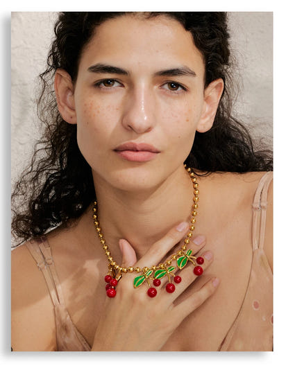 Sweet Cherry Drop Necklace