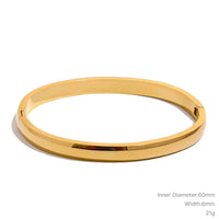 Steeletta 316L Stainless Steel Minimalist Round Bracelet – 18K Gold