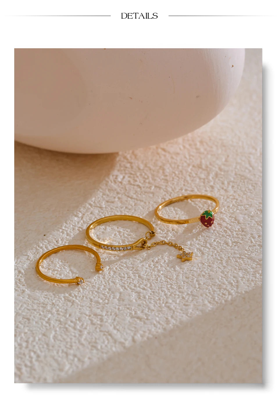 Strawberry Geometric Ring