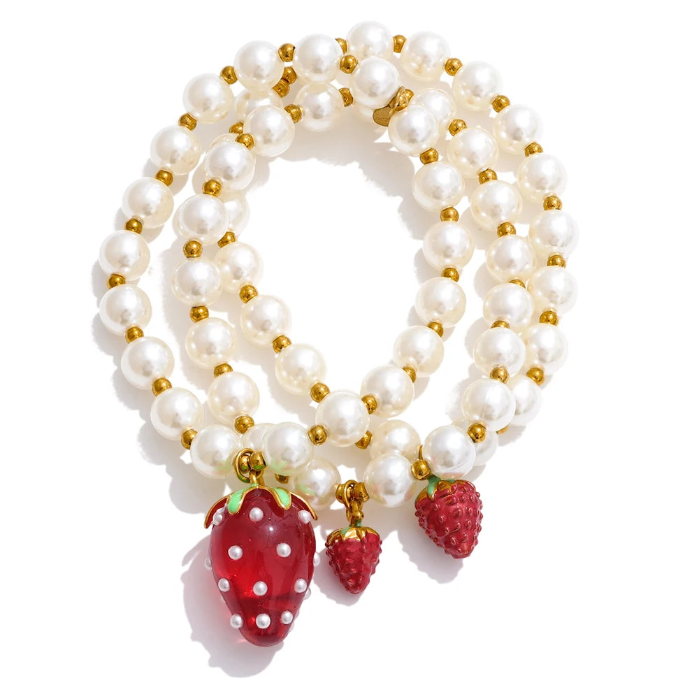 Strawberry Bead Charm Set