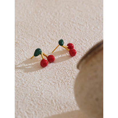 Cherry Charm Studs