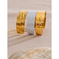 Steeletta Paint-Layer Wide Statement Cuff Bracelet