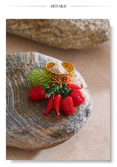 Fruity Trio Adjustable Ring