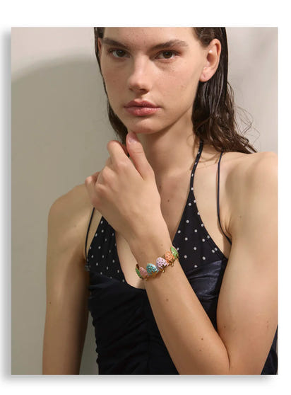 Sweet Strawberry Cuff Bracelet