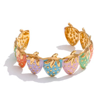 Sweet Strawberry Cuff Bracelet