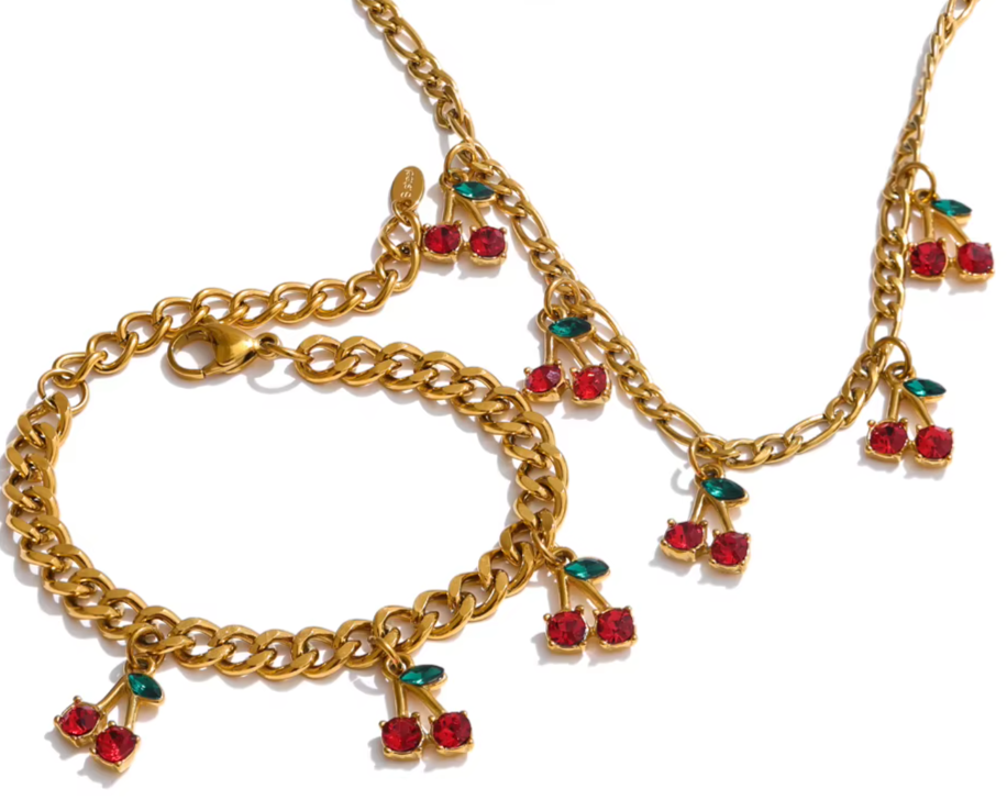 Cherry Glow Chain Set