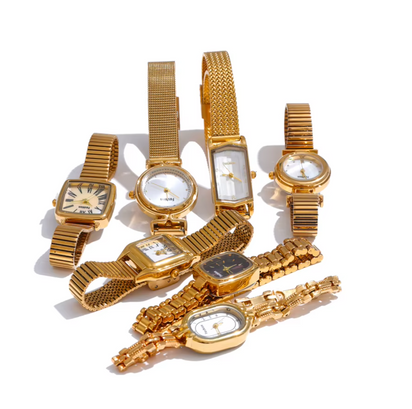 Steeletta Fashion Stainless Steel Ladies’ Watch – 18K Gold Plated