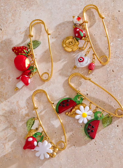 Fruity Heart Drop Pin